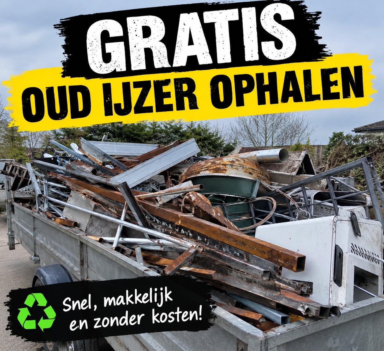 Gratis oud ijzer ophalen - Snel, makkelijk en zonder kosten!, Ophalen, Gebruikt, IJzer