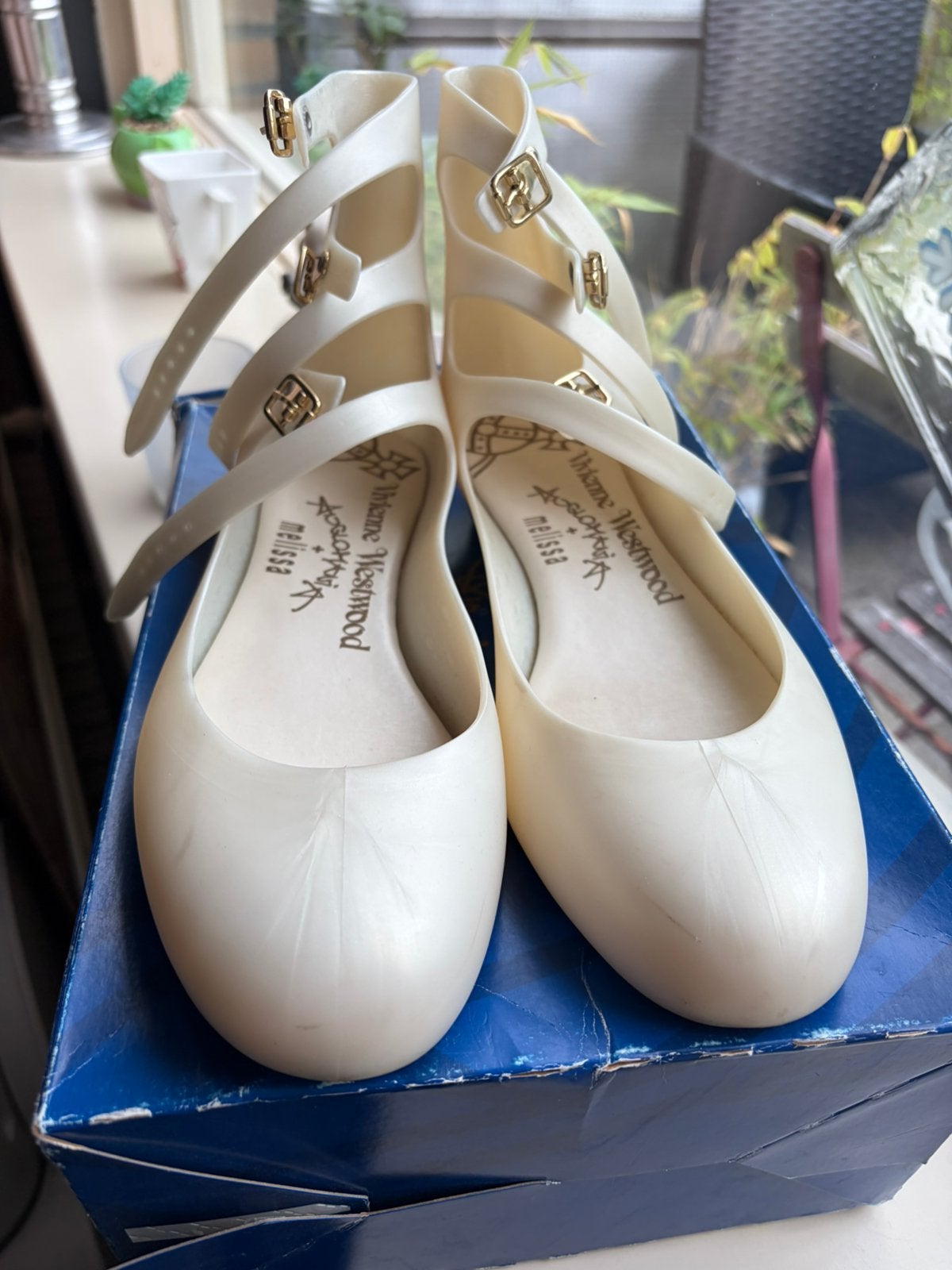 Vivienne westwood x melissa ballerina schoenen maat 41/42, Verzenden, Zo goed als nieuw