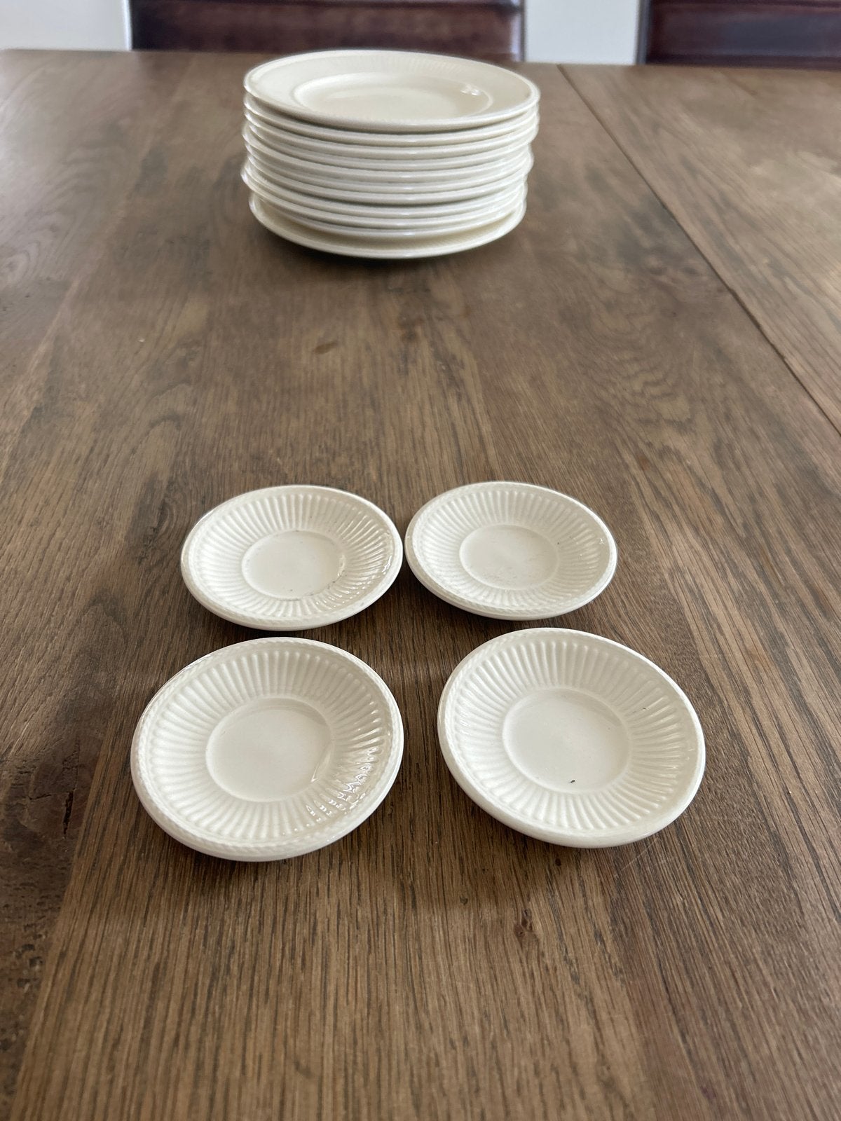 4 Wedgwood Edme Petit Four schaaltjes / theezakjes houders, Ophalen
