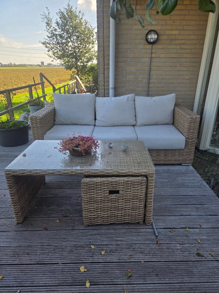 Tuinset Rotan, Ophalen, Gebruikt, Rotan