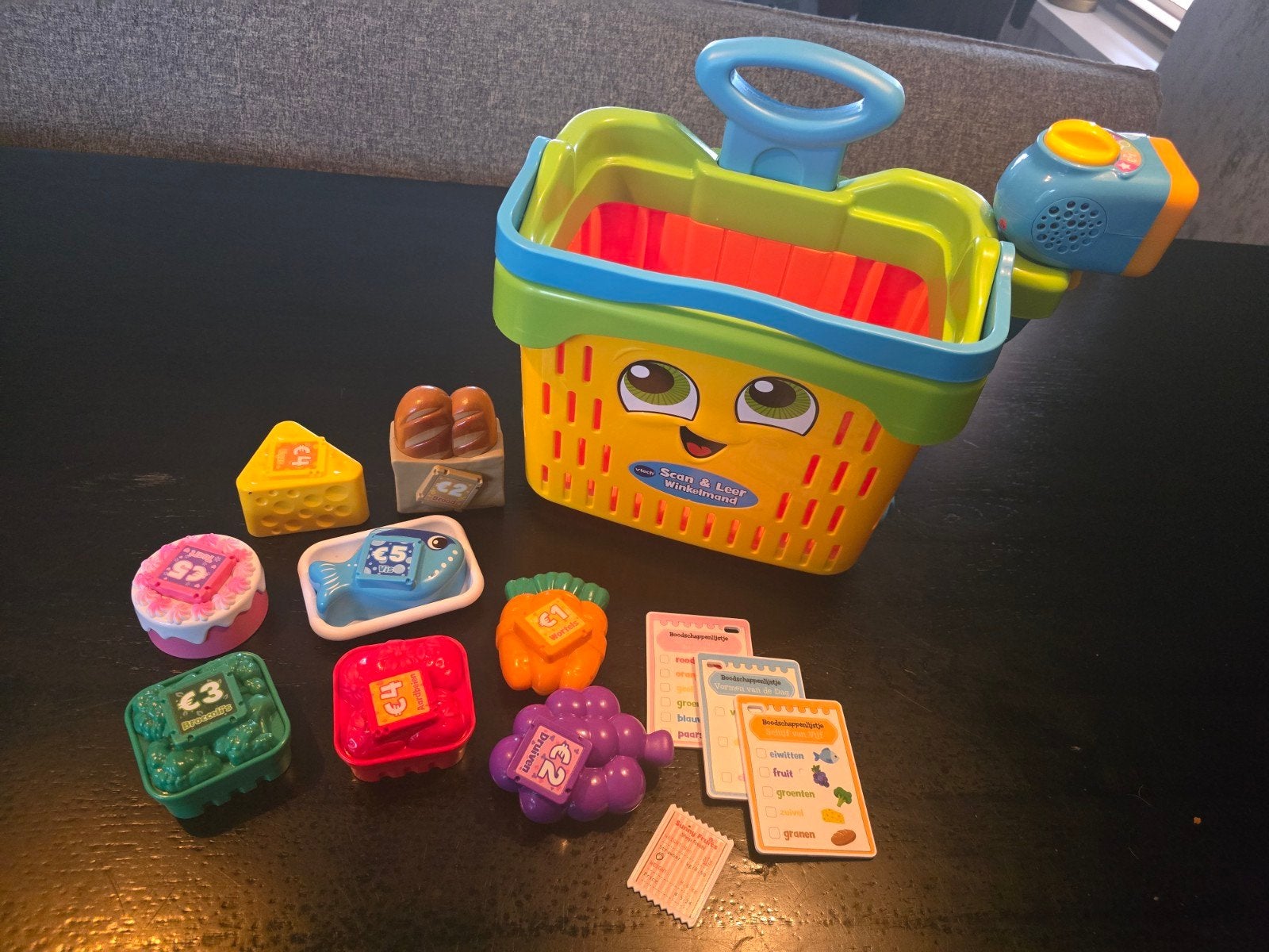vtech Scan & Leer Winkelmandje met accessoires, Ophalen of Verzenden, Zo goed als nieuw, Overige typen, Met geluid