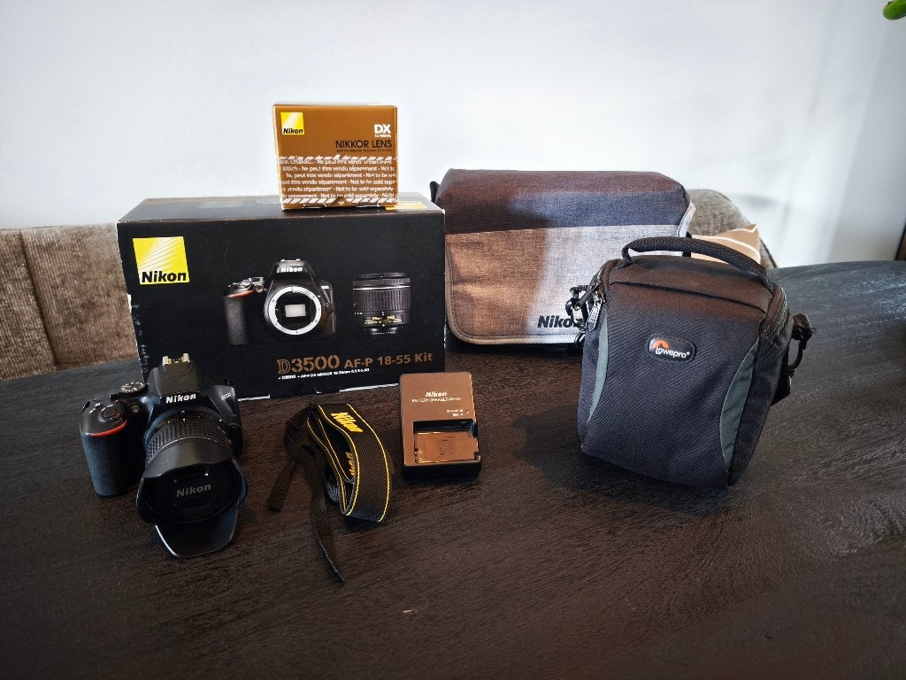 Nikon D3500 spiegelreflexcamera zeer compleet, Audio, Tv en Foto, Ophalen, Lensdop, Spiegelreflex, Zo goed als nieuw