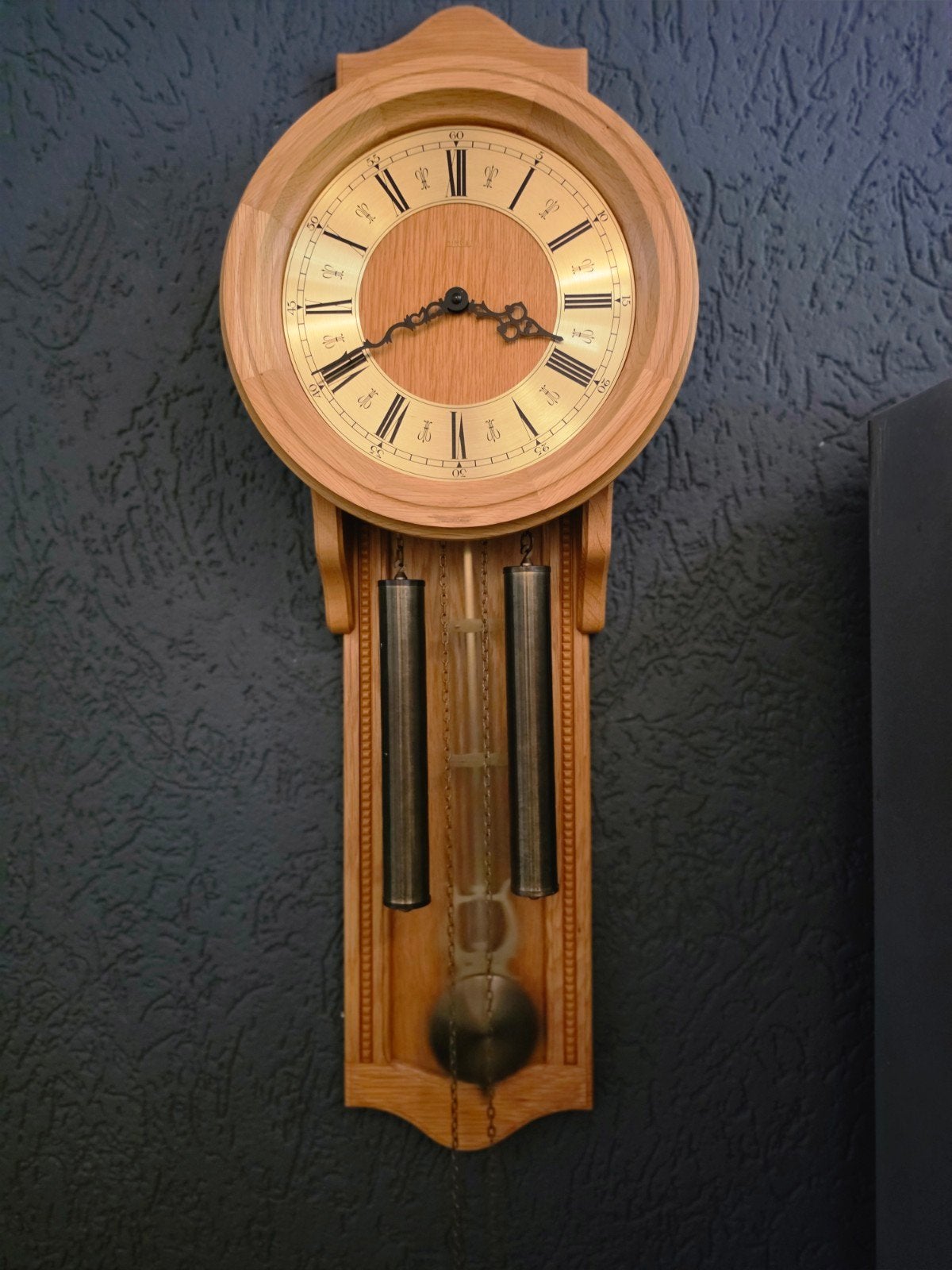 Antieke houten wandklok, Ophalen of Verzenden