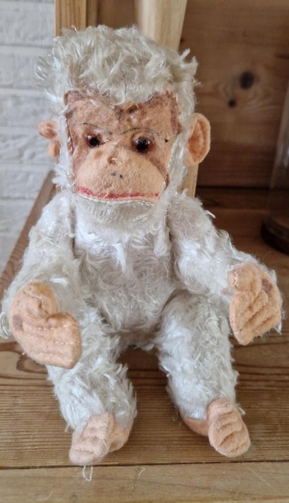 Zeldzame witte Steif aapje, Verzamelen, Beren en Cherished Teddies, Ophalen of Verzenden, Gebruikt, Stoffen beer, Overige merken