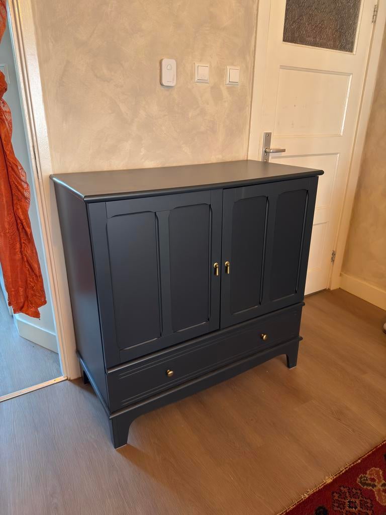 Dark blue-green CABINET, Ophalen, Zo goed als nieuw, 25 tot 50 cm, Minder dan 100 cm