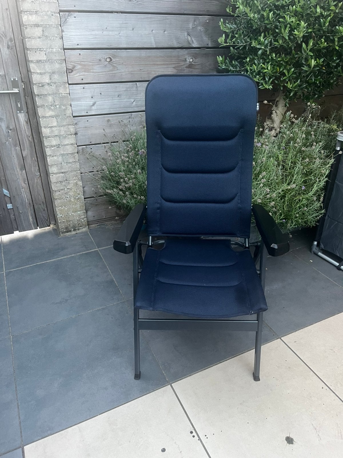 4 blauwe standenstoel van Redwood, Ophalen, Zo goed als nieuw, Campingstoel