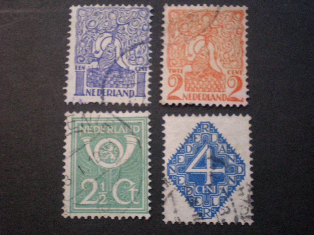 nederland nvph 110-113 gebruikt ( S 730)...€ 0,15, Postzegels en Munten, Postzegels | Nederland, Ophalen of Verzenden