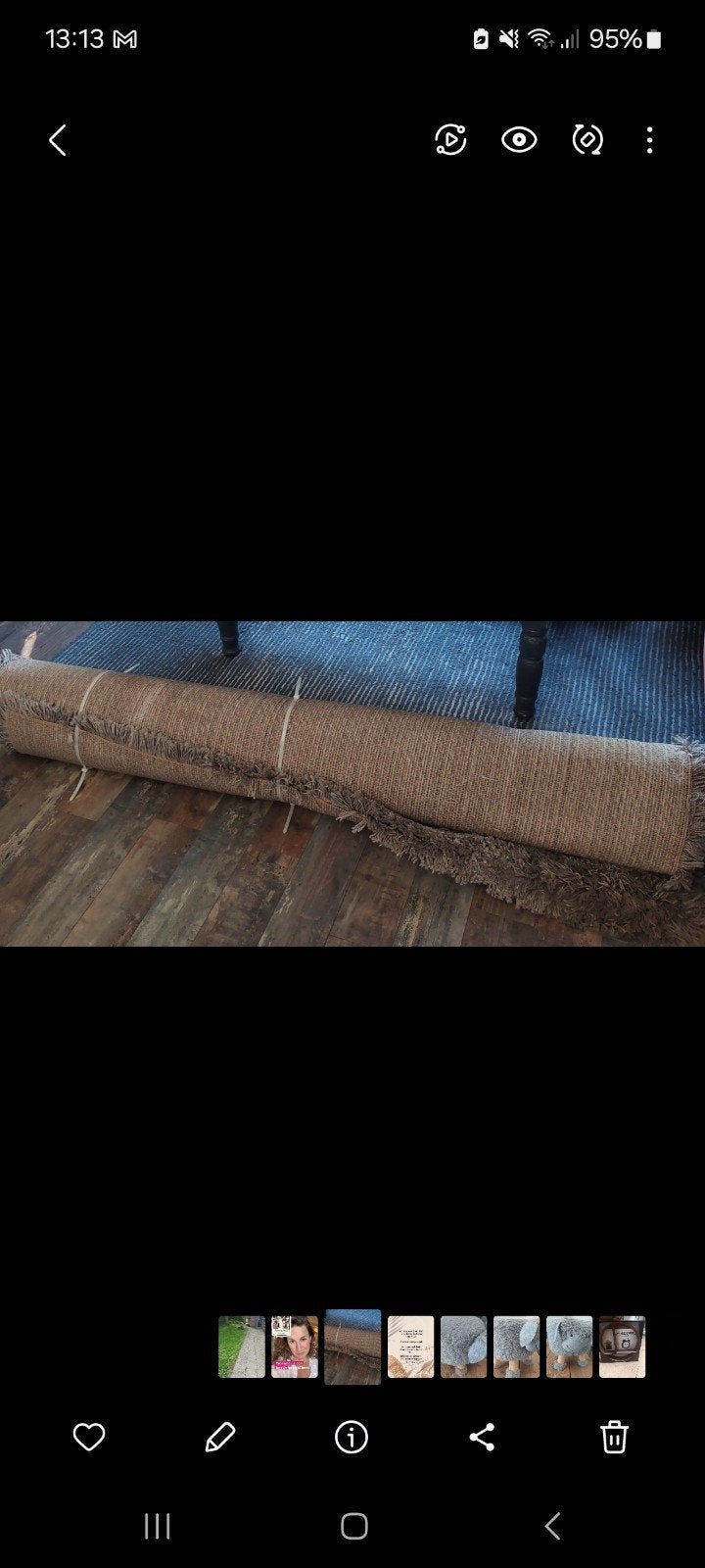 Vloerkleed met jute rug, Huis en Inrichting, Ophalen, Gebruikt, Bruin, Warm, klassiek