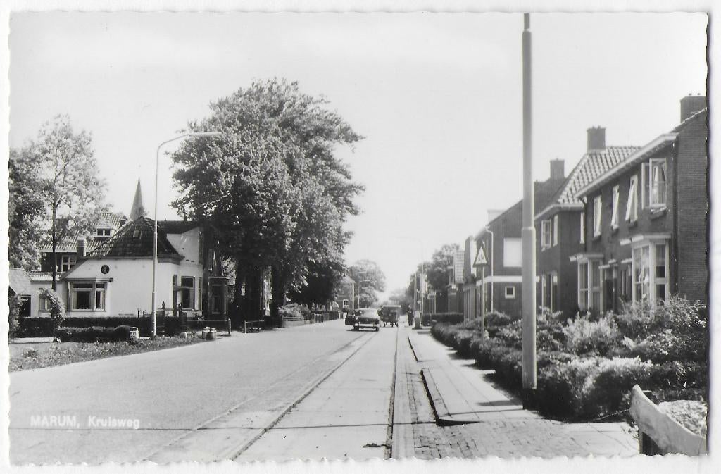 Marum Kruisweg Oude Ongelopen Ansichtkaart ( B3181 ), Ophalen of Verzenden, 1960 tot 1980, Gelopen
