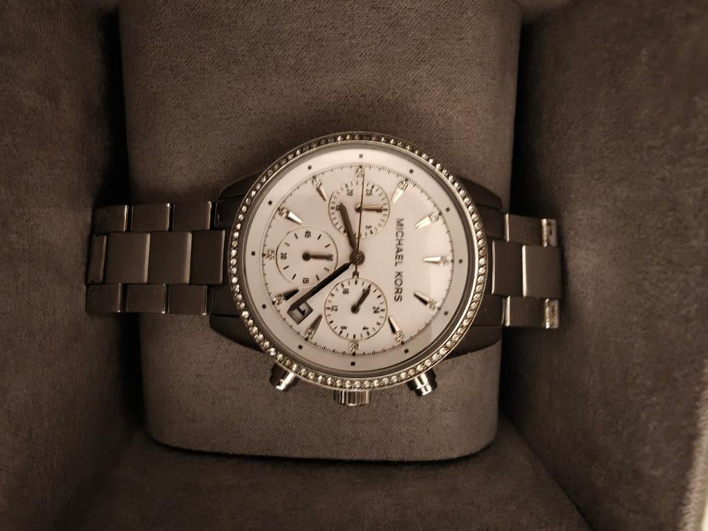Zilver Michael Kors horloge (dames), Overige merken, Staal, Staal, Polshorloge