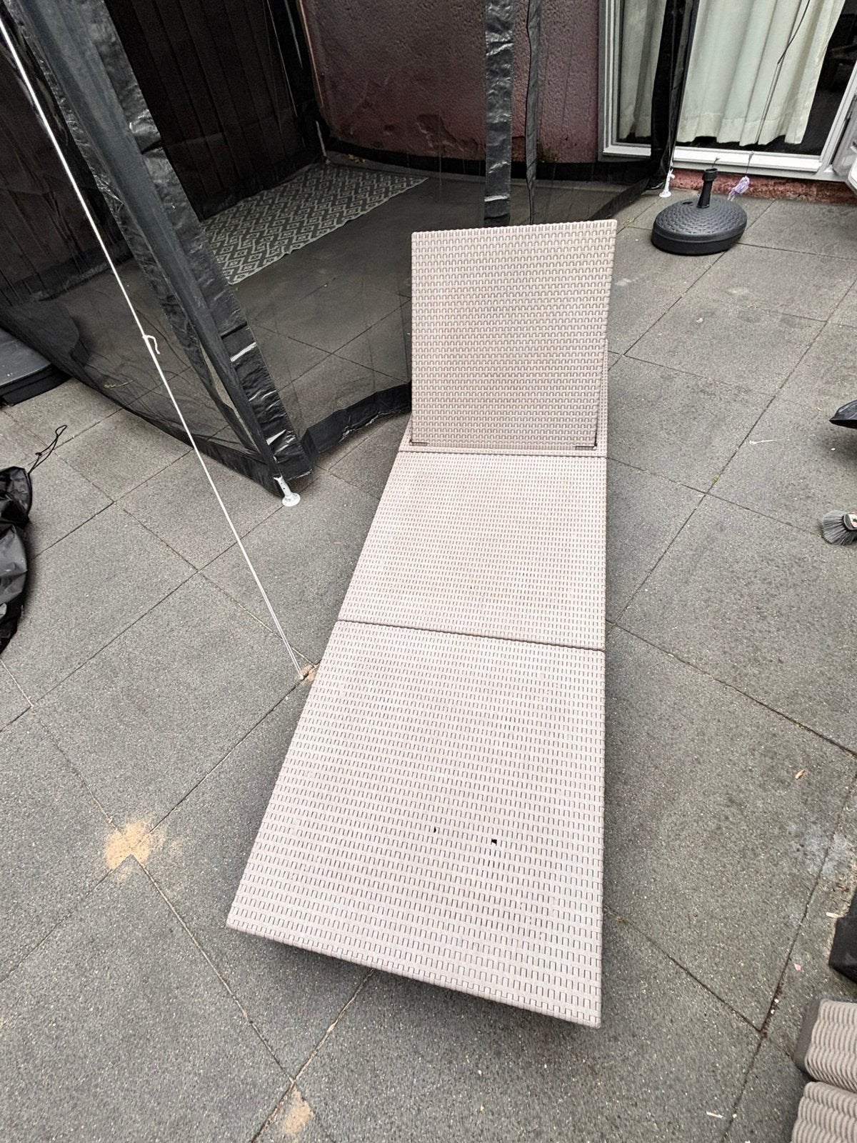 Allibert verstelbaar ligbed met kussen, Ophalen, Gebruikt, Kunststof