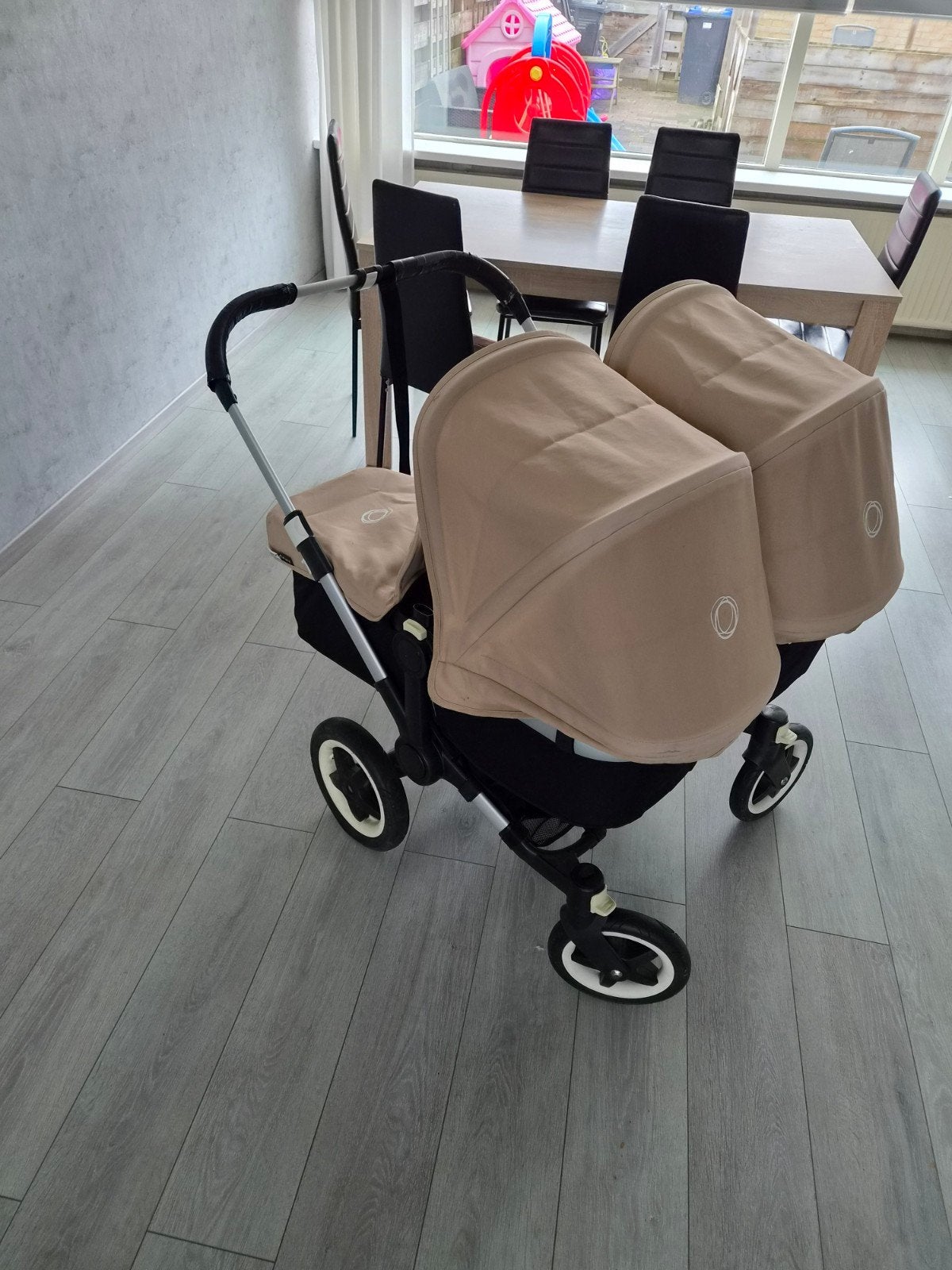 Bugaboo Donkey 2 Duo Kinderwagen met Maxi-Cosi's, Gebruikt, Bugaboo, Met autostoeltje, Ophalen