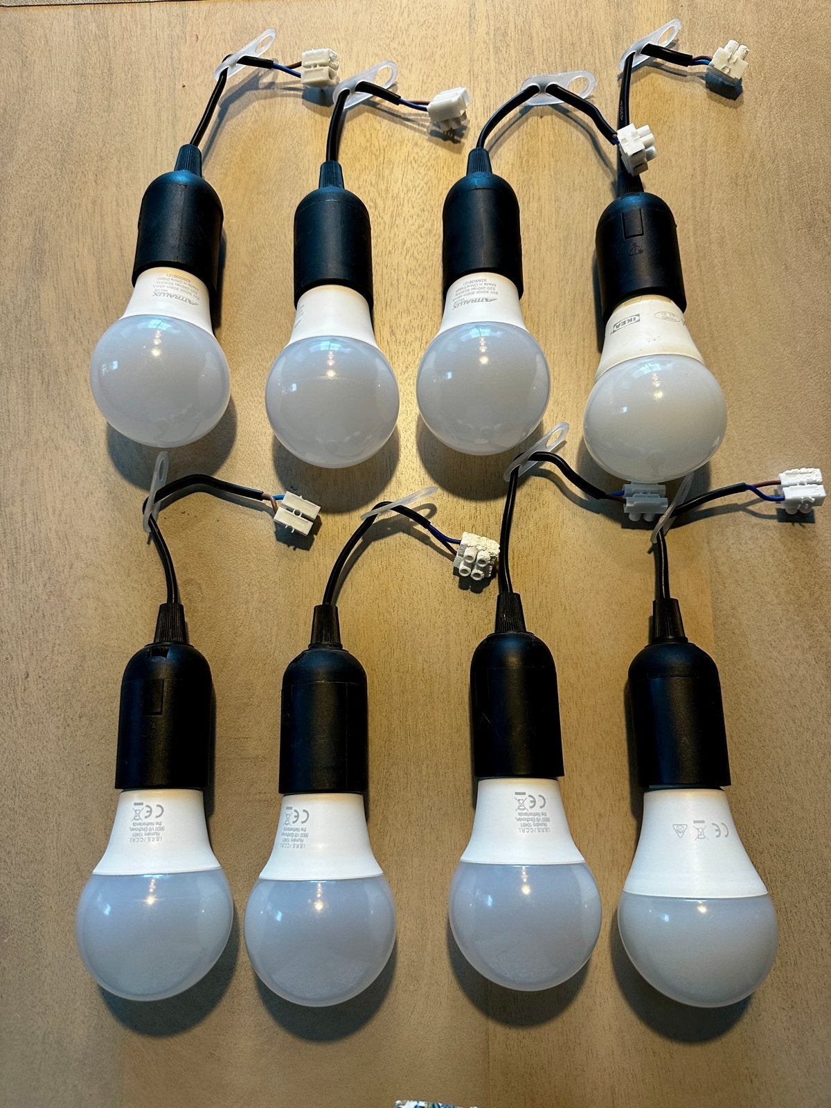 Verhuisfittingen met led-lampen, Ophalen, Zo goed als nieuw, E27 (groot)