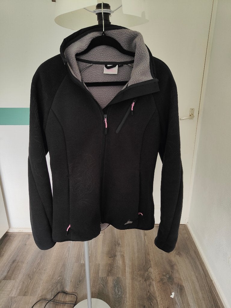 Fleece vest Nomad zwart met print extra warm teddy fleece, Maat 38/40 (M), Zwart, Nomad, Ophalen of Verzenden
