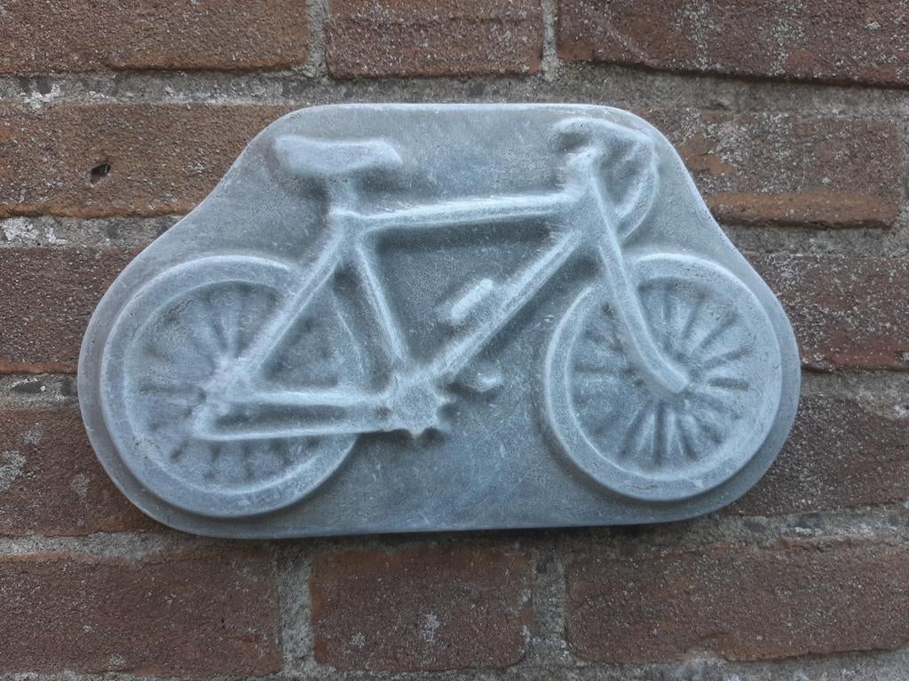 Fiets wanddecoratie betonnen beeld tuinbeeld beton, Tuin en Terras, Ophalen of Verzenden