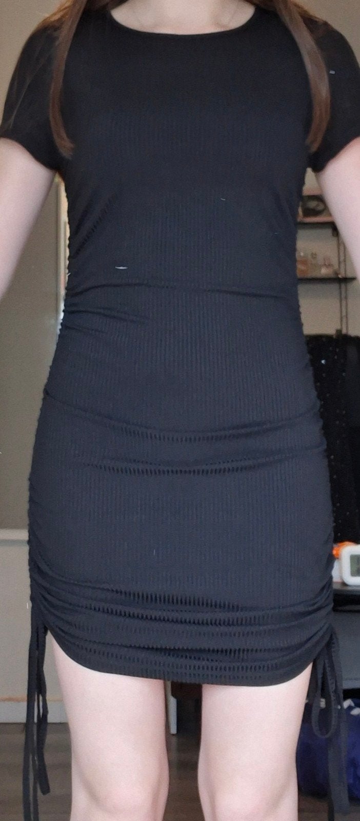 zomerjurkje, Kleding | Dames, Zwart, Gedragen, Boven de knie, Shein