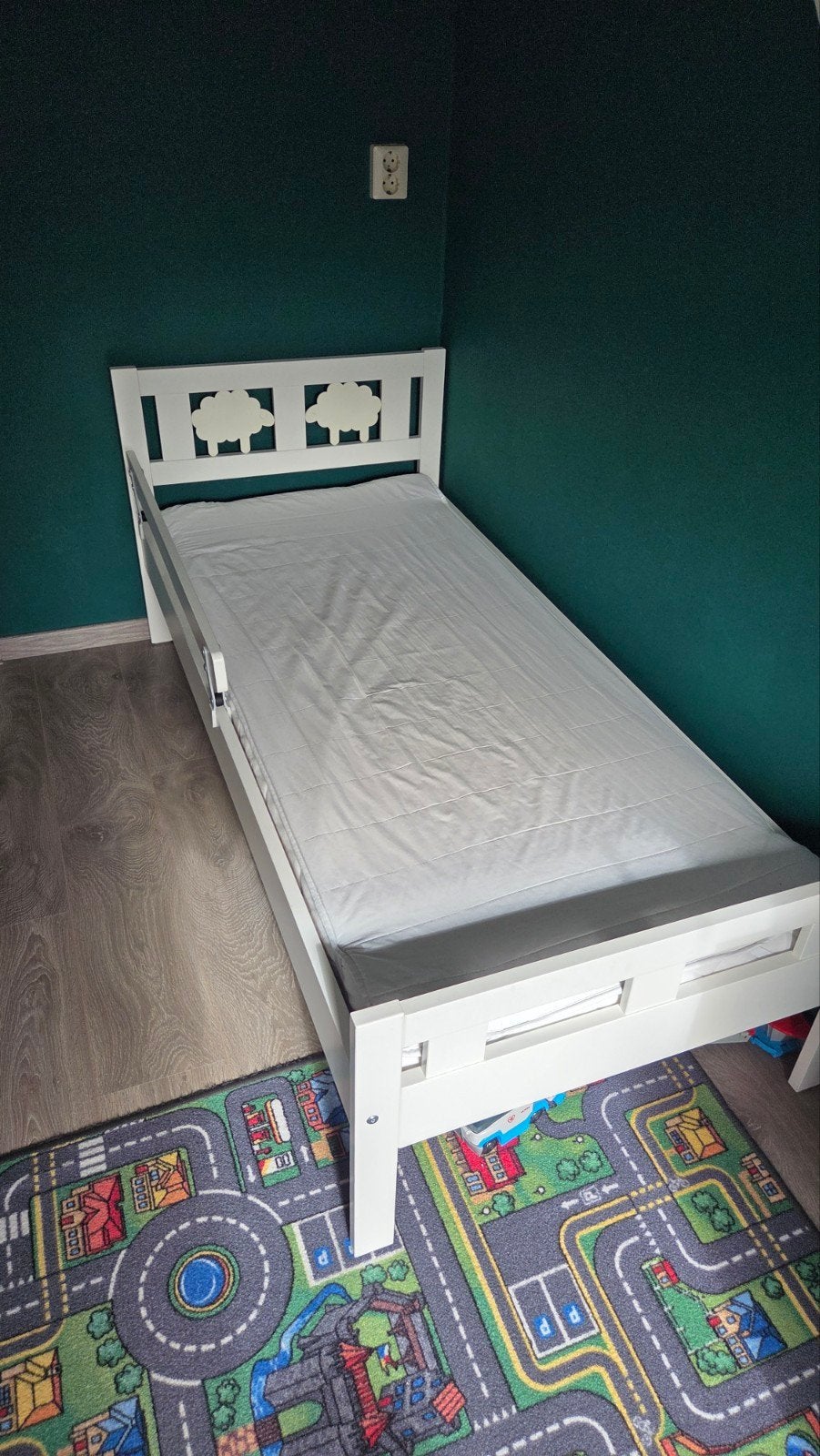 IKEA Kritter Kinderbed, inclusief lattenbodem en matras, 70 tot 85 cm, Zo goed als nieuw, 160 tot 180 cm, Ophalen