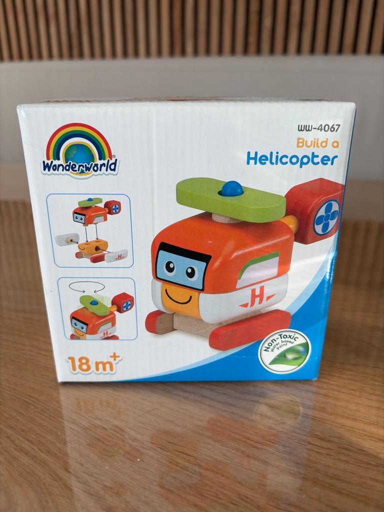 Wonderworld Build a Helicopter - Houten Speelgoed, Ophalen of Verzenden, Nieuw, Jongen of Meisje