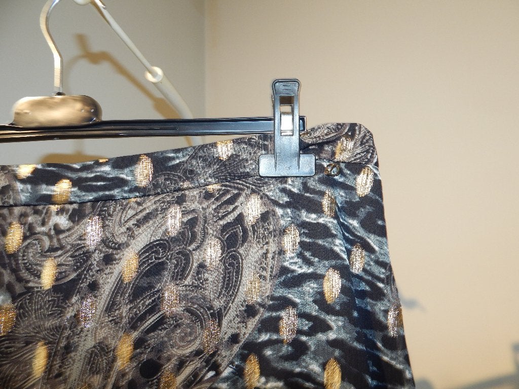 Ladress prachtige rok print goud door de stof goud label XL, Kleding | Dames, Meerkleurig, Maat 46/48 (XL) of groter, Ophalen of Verzenden
