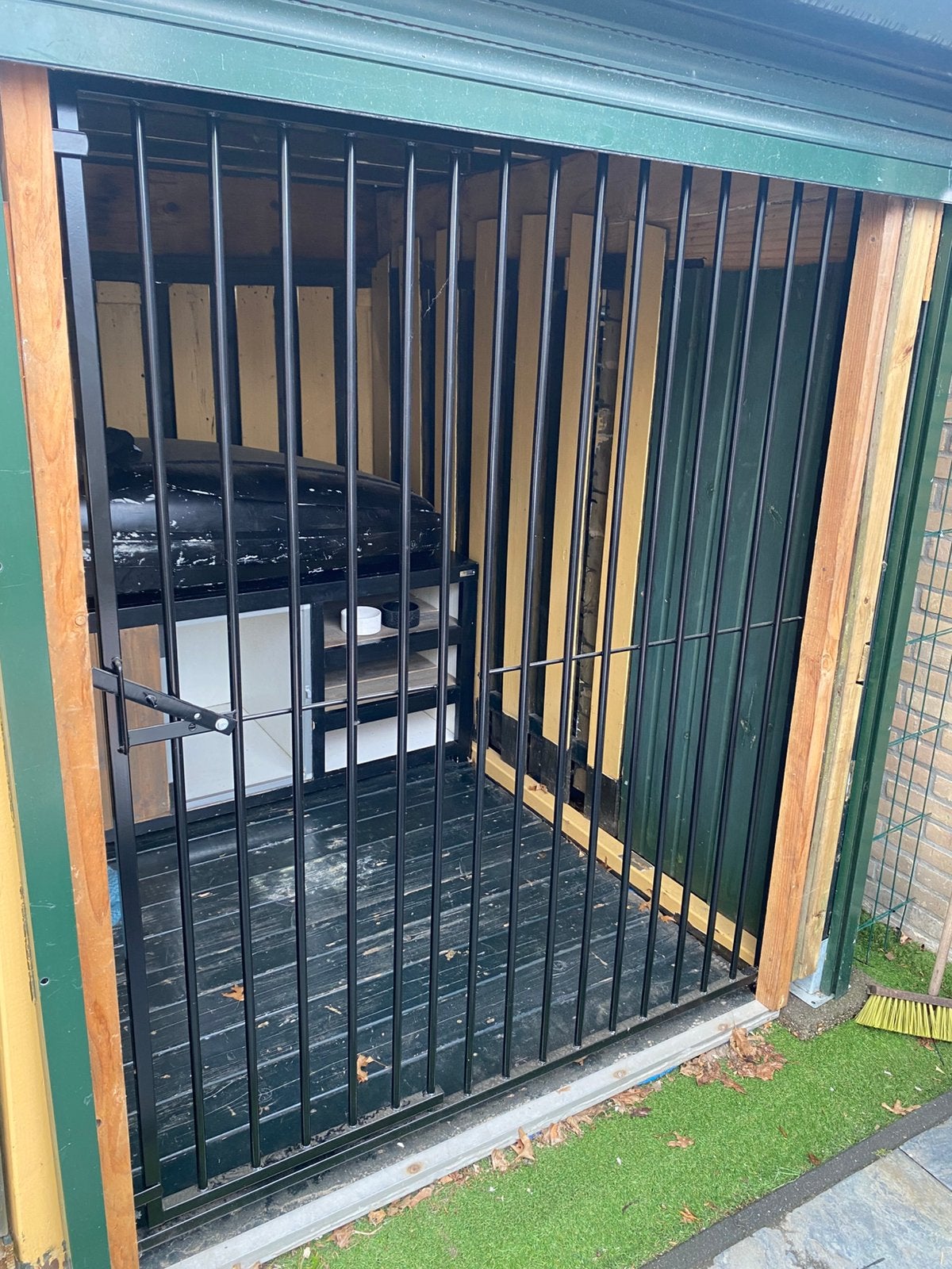 Honden kennel hek met deur, Ophalen, Zo goed als nieuw, 110 cm of meer, 100 cm of meer