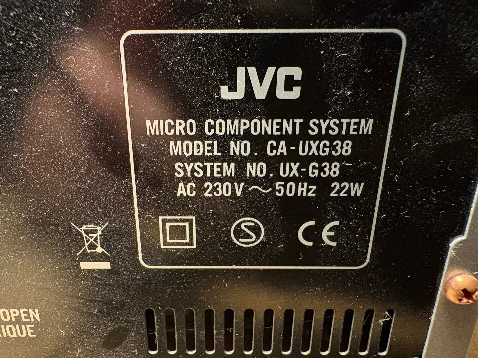 JVC Micro Component System UX-G38 met MP3/WMA Playback, JVC, Ophalen of Verzenden, Zo goed als nieuw, Microset