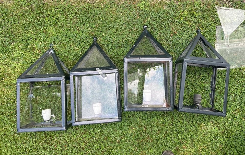 Jan des Bouvrie buitenlampen - glas los, werk aan, Overige merken, Gebruikt, Zwart, Ophalen