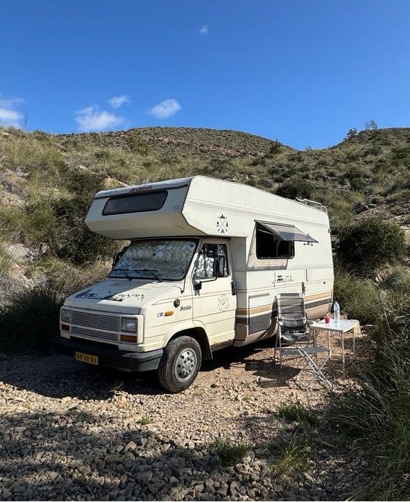 Fiat Ducato Camper (Dethleffs), Chemisch toilet, Fiat, Particulier, Luifel
