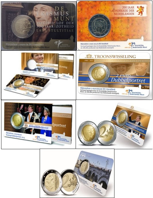 Nederlandse 2 Euro Munten in Coincard 2011 t/m 2017, Ophalen of Verzenden, Overige landen, 2 euro