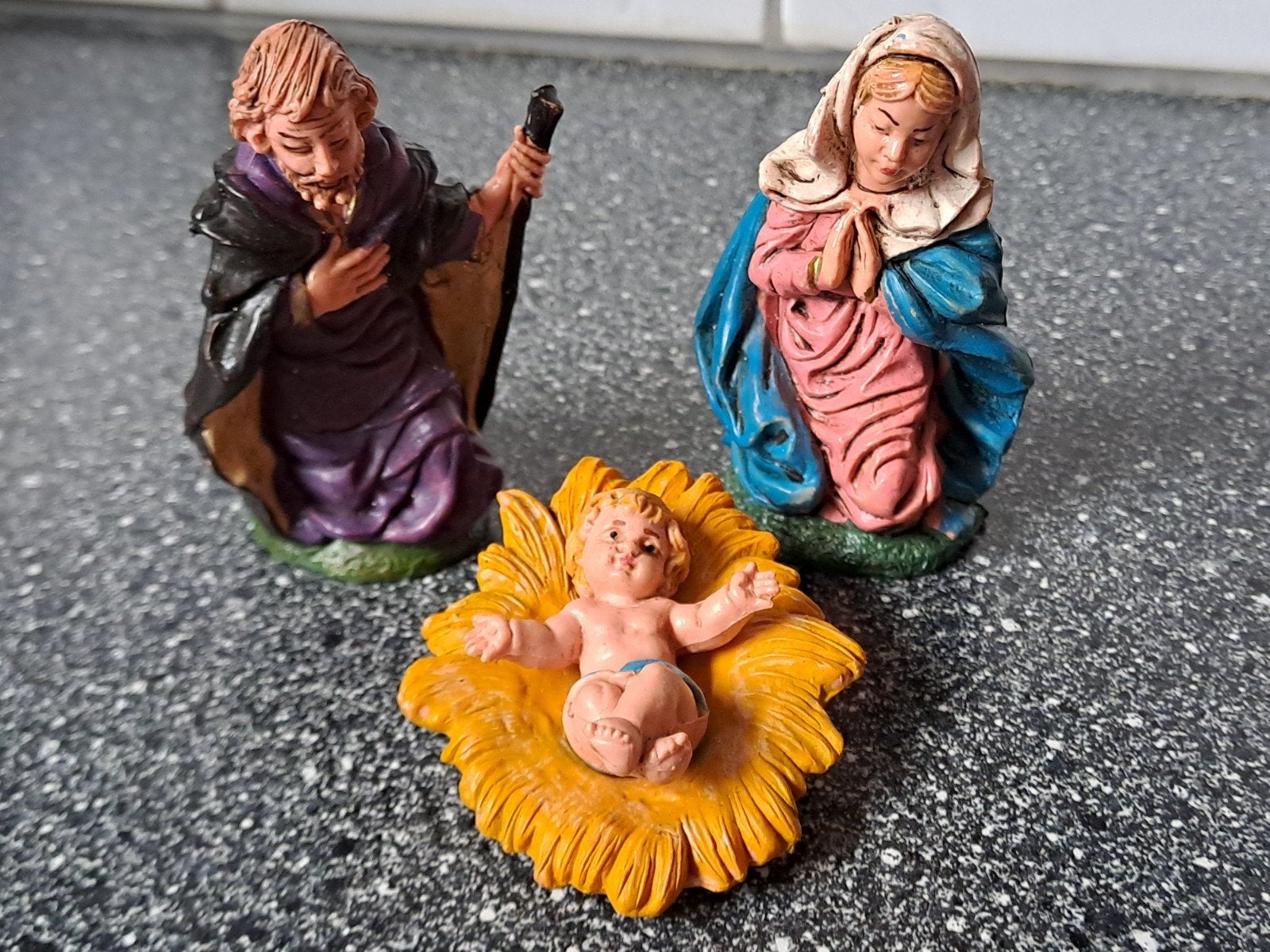 Vintage kerstgroep Italy 9-delig, Diversen, Gebruikt, Onbekend, Ophalen of Verzenden, Onbekend