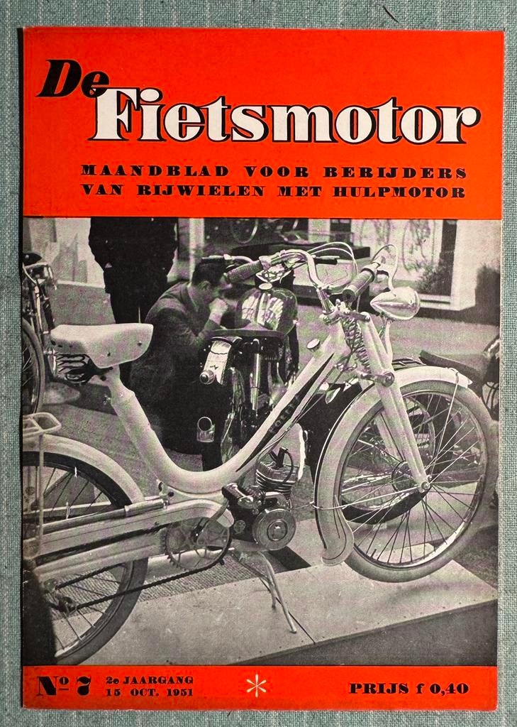 Knipsel 1951 met Follis bromfiets, Verzenden, Gebruikt, Motoren