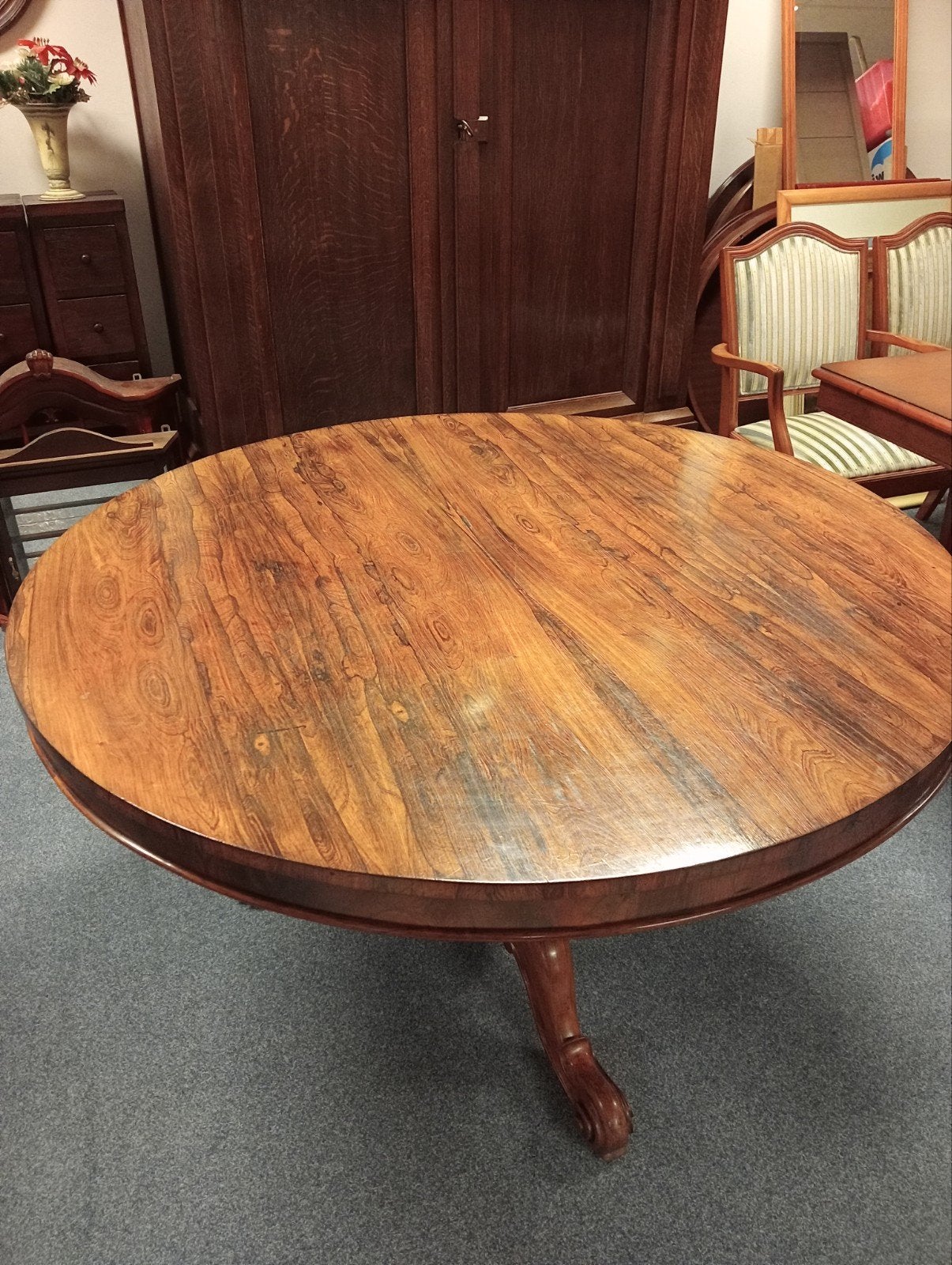 Antieke Victoriaanse Palissander Deining Tafel, Ophalen of Verzenden