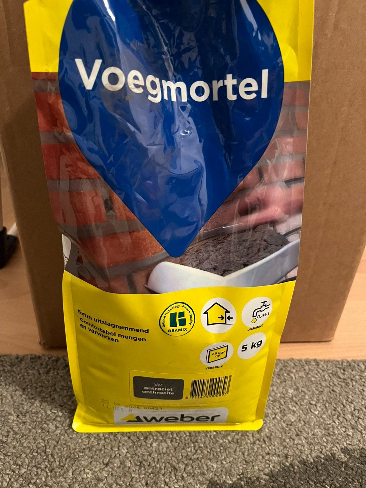 Weber Voegmortel 5kg, Ophalen of Verzenden, Nieuw