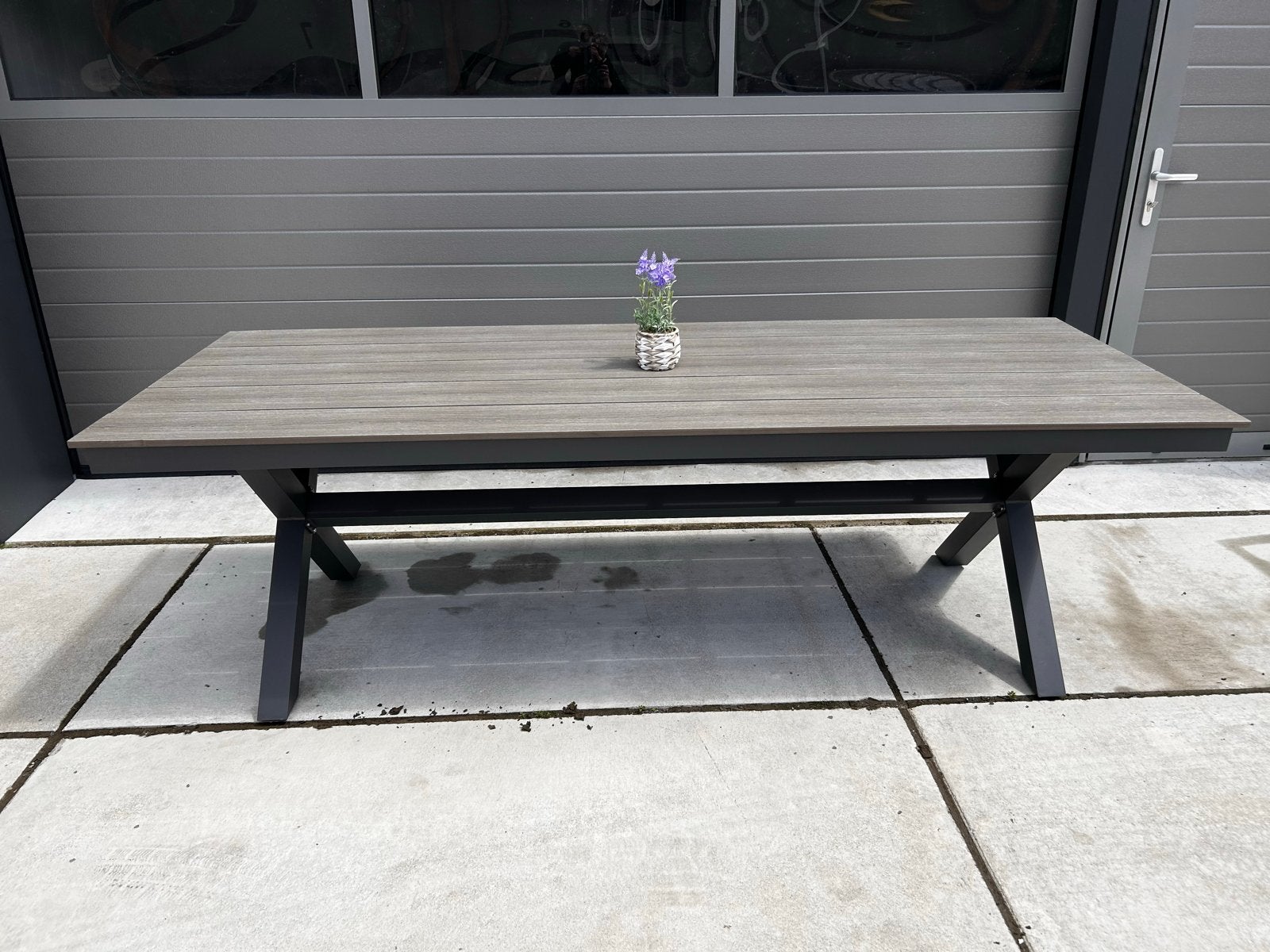 LIFE STYLE Tuinset met 6 stoelen in zeer goede staat, Tuin en Terras, Ophalen, ., 6 zitplaatsen, Zo goed als nieuw