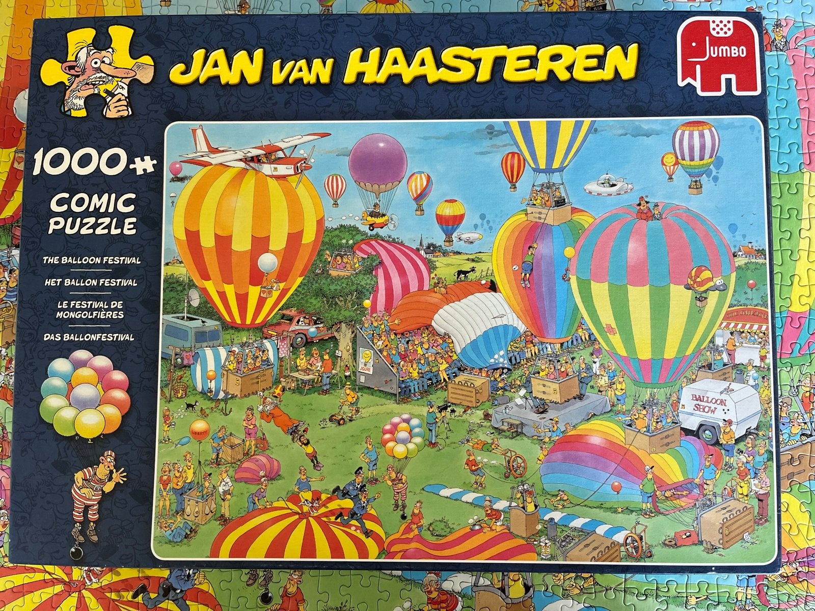Jan van Haasteren Het Ballonfestival 1000 stukjes, Ophalen of Verzenden, 500 t/m 1500 stukjes, Zo goed als nieuw, Legpuzzel