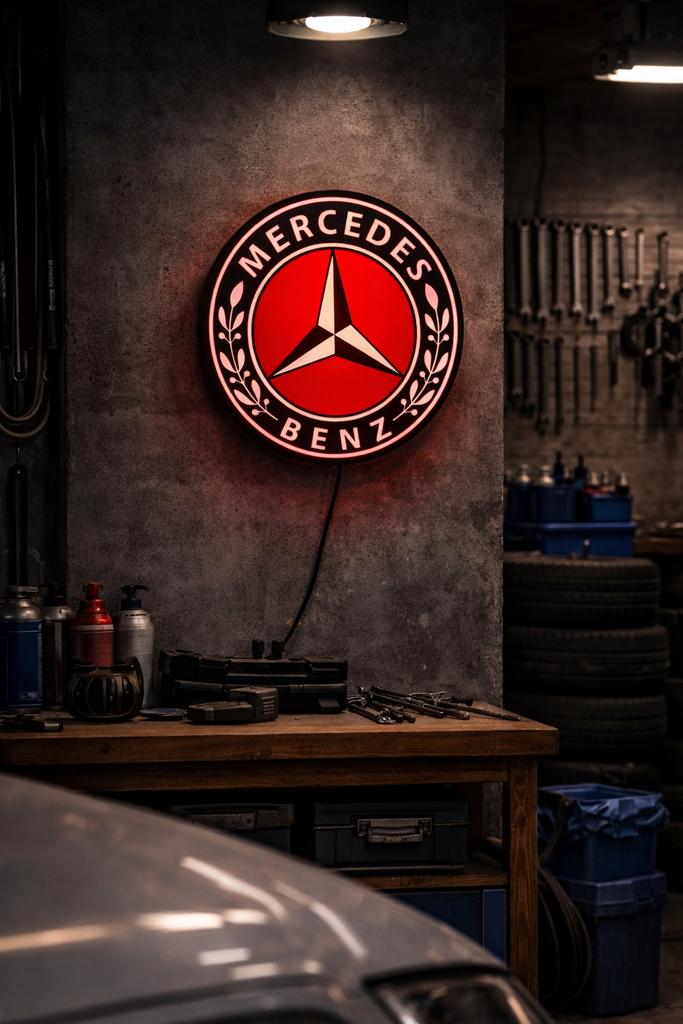 Nieuw Mercedes-Benz LED Lichtbord - Perfect voor Garage/Manc, Ophalen of Verzenden, Nieuw