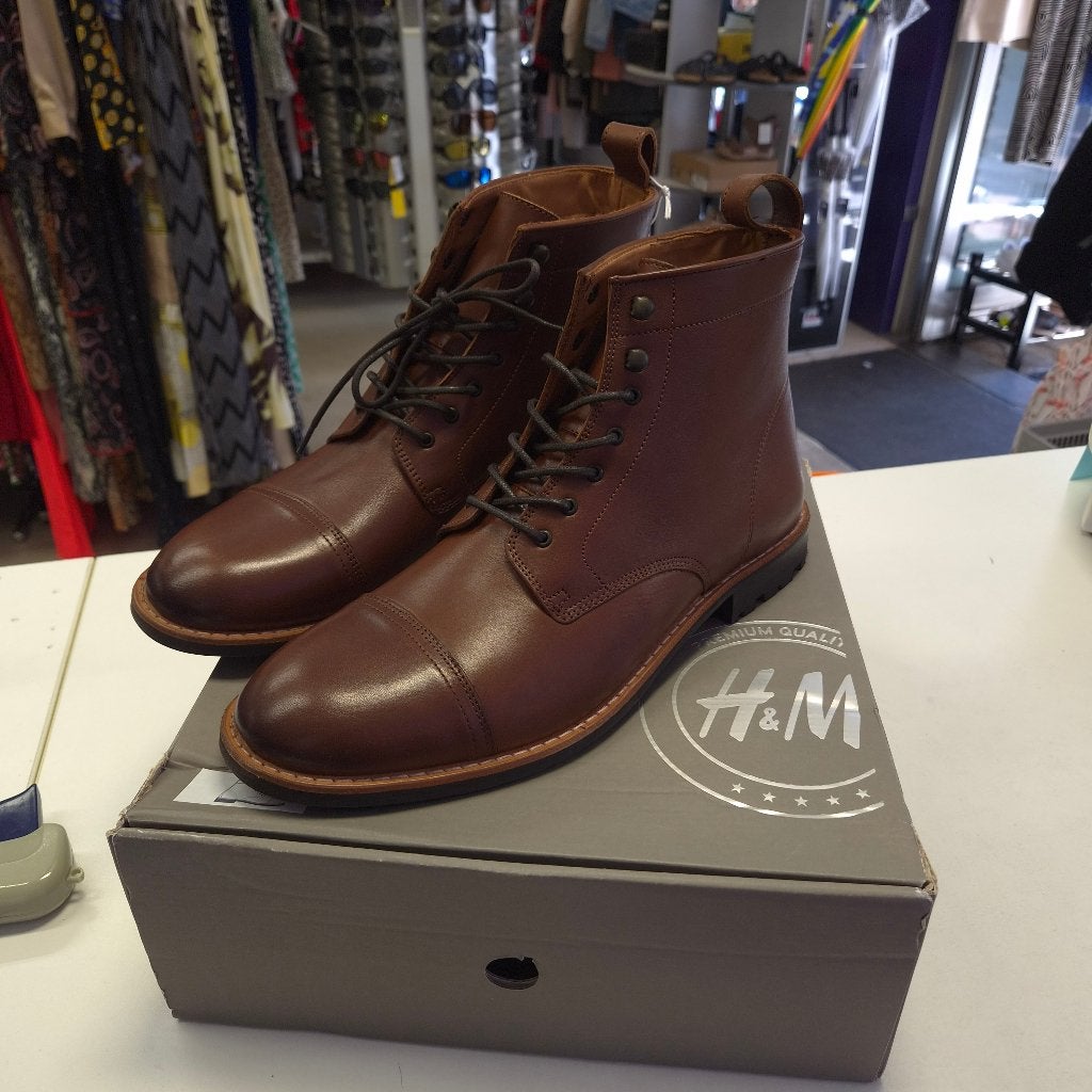 H&M Premium leren veterboots mt 46 nieuw cognac bruin 51517, Kleding | Heren, H&M Hennes & Mauritz AB, Bruin, Mäster Samuelsgatan 46, 106 38 Stockholm, Sweden
