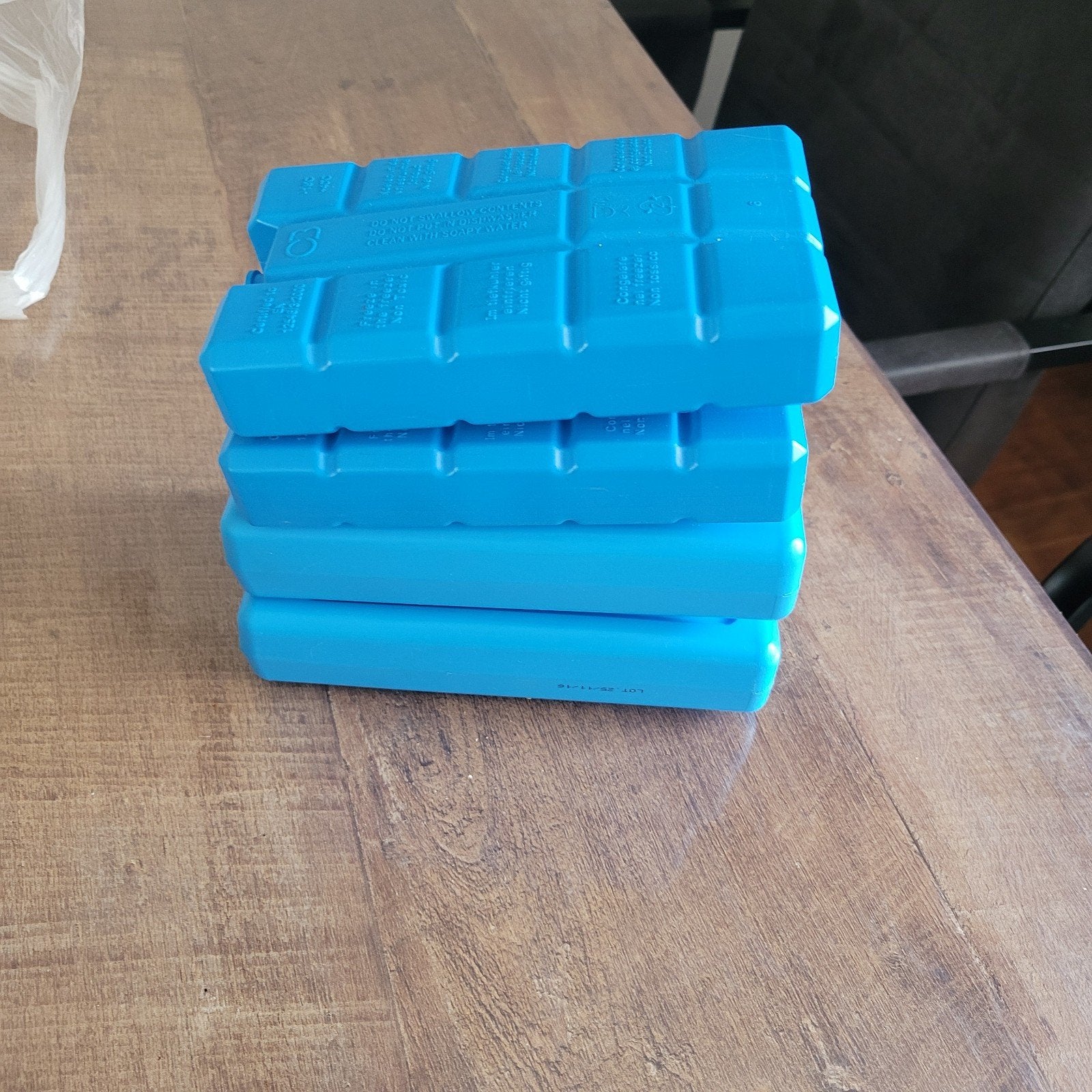 Koelelement 4 stuks blauw, Ophalen, Doos, Minder dan 35 cm, Minder dan 50 cm
