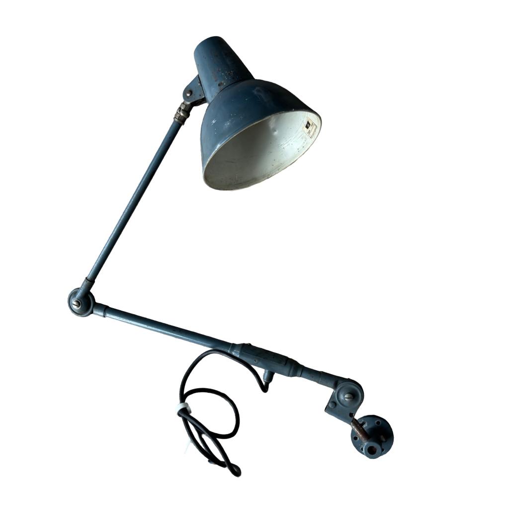 vintage SIS industriële werklamp of bureaulamp bauhaus, Huis en Inrichting, Lampen | Tafellampen, Ophalen, Gebruikt, Vintage, Metaal