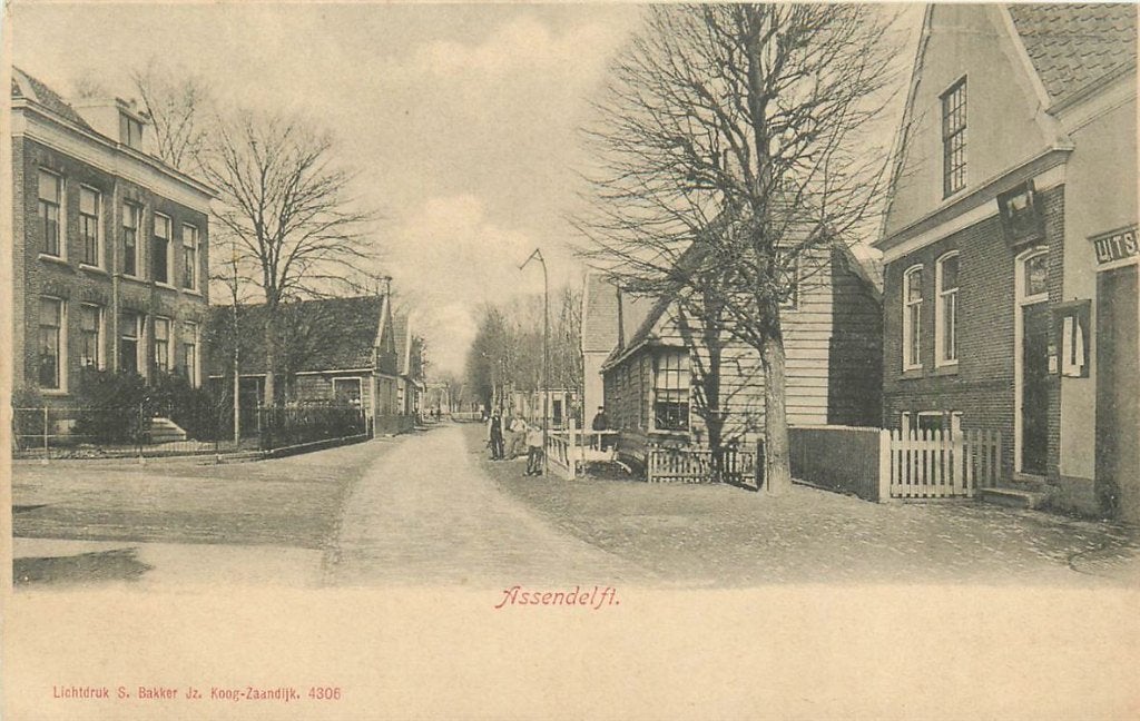 701-181-043 Assendelft, Verzamelen, Ansichtkaarten | Nederland, Noord-Holland, Voor 1920, Verzenden