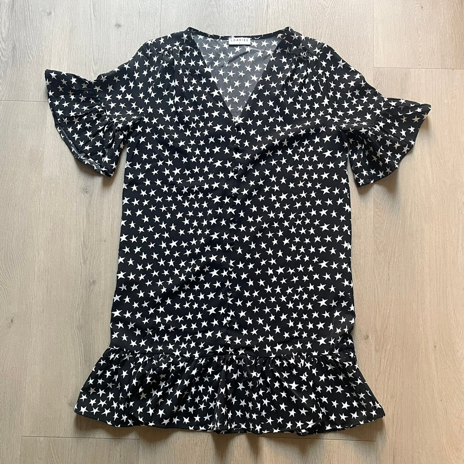 Loavies sterrenprint jurkje, Kleding | Dames, Zwart, Nieuw, Ophalen of Verzenden, Maat 36 (S)