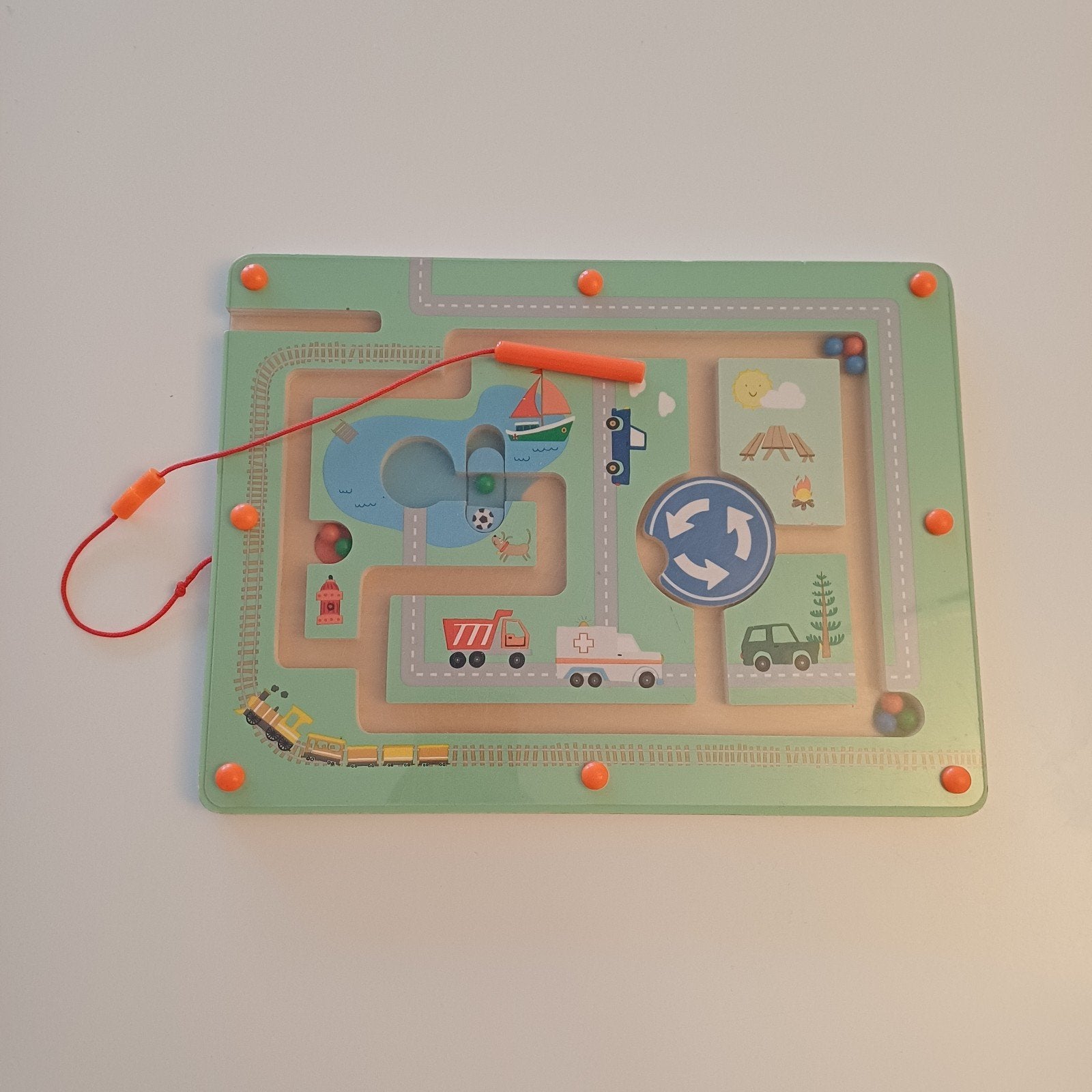 Hema magnetisch kralendoolhof - Educatief speelgoed, Ophalen of Verzenden, Zo goed als nieuw, Puzzelen