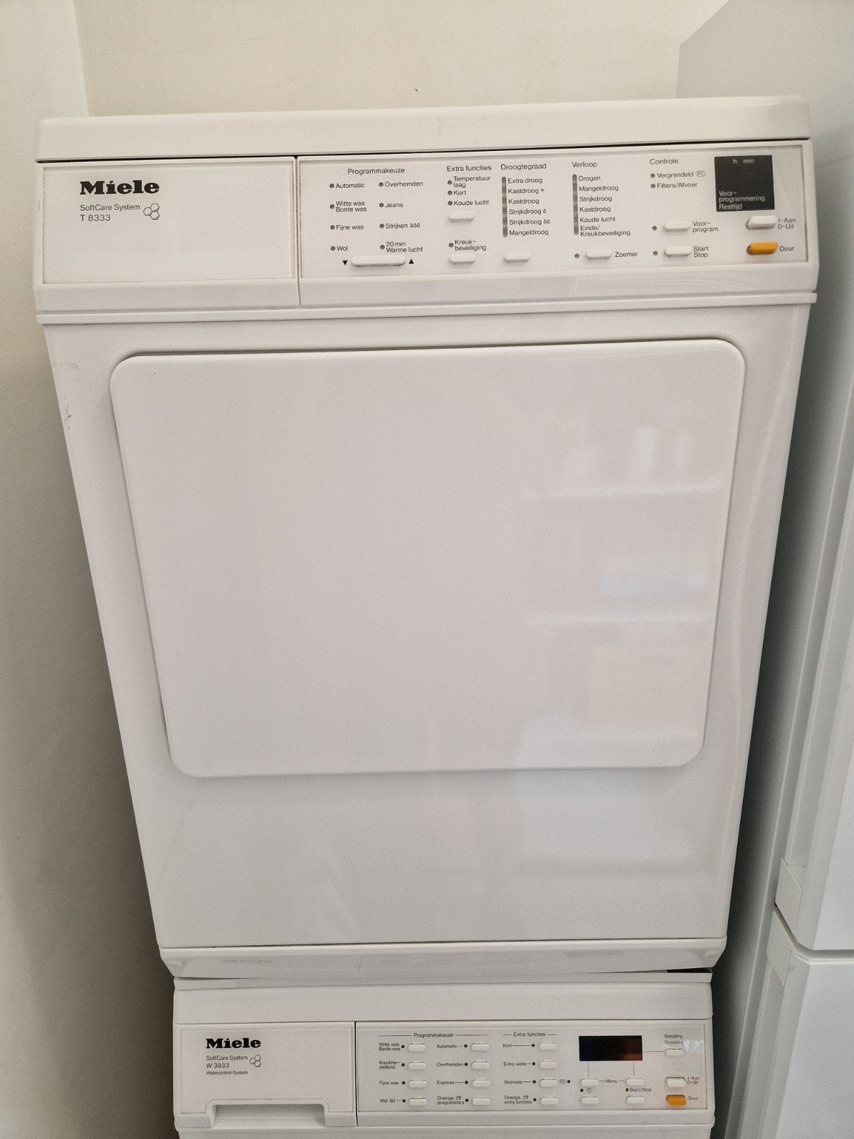 Miele wasdroger, Ophalen, 6 tot 8 kg, Gebruikt, Luchtafvoer