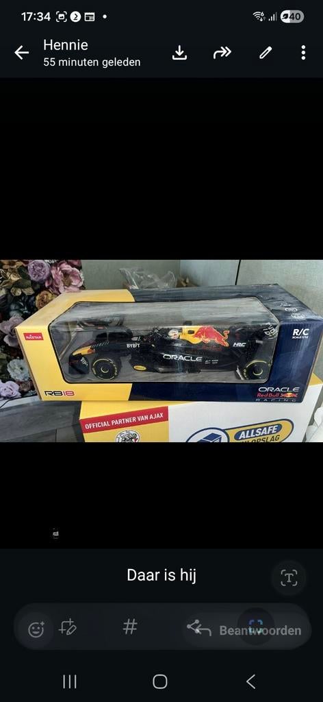 Red Bull Racing F1 R/C Auto 1:18 - Nieuw in doos, Elektro, Nieuw, Ophalen of Verzenden, Auto onroad
