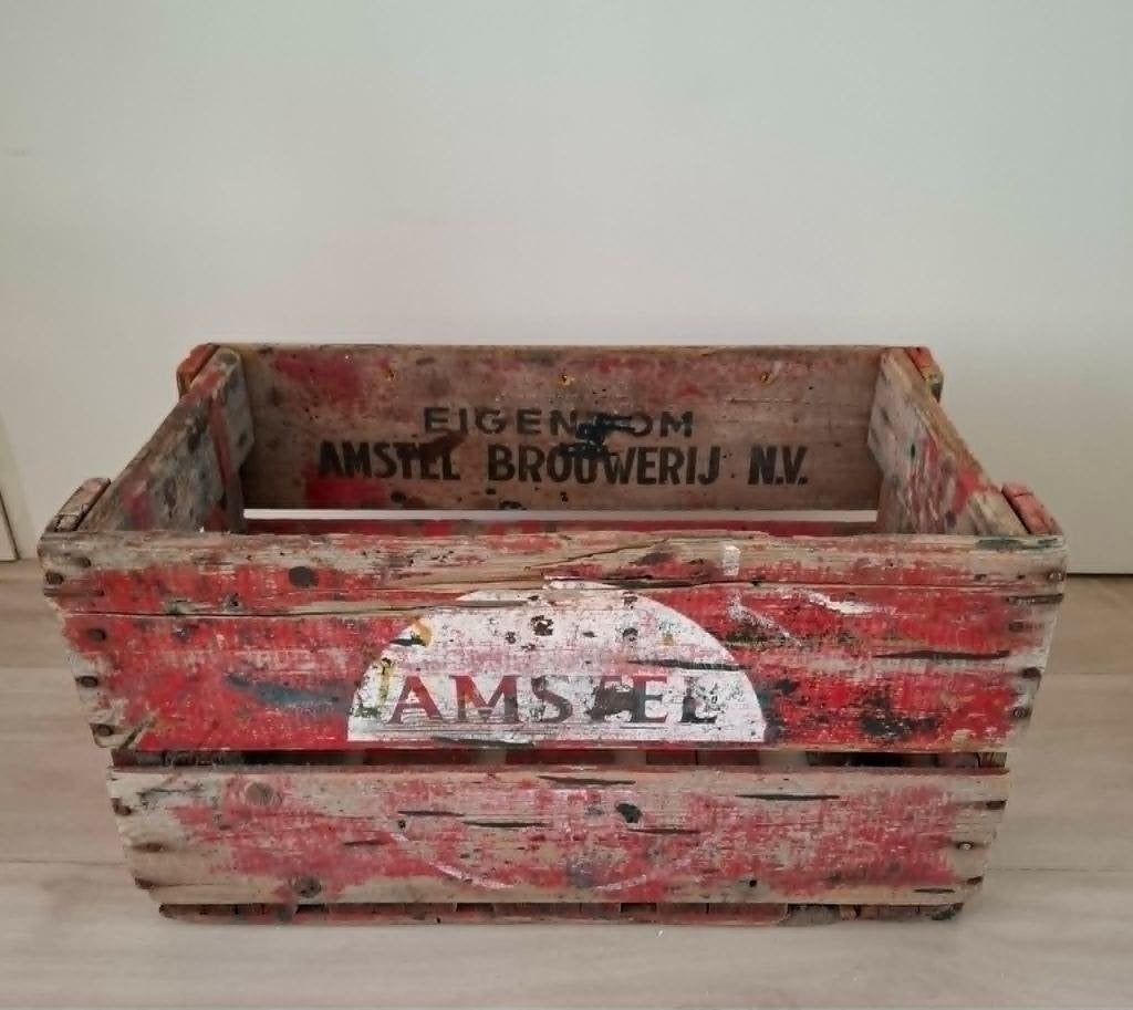 Brocante/vintage Authentiek Amstel Bierkrat, Ophalen of Verzenden