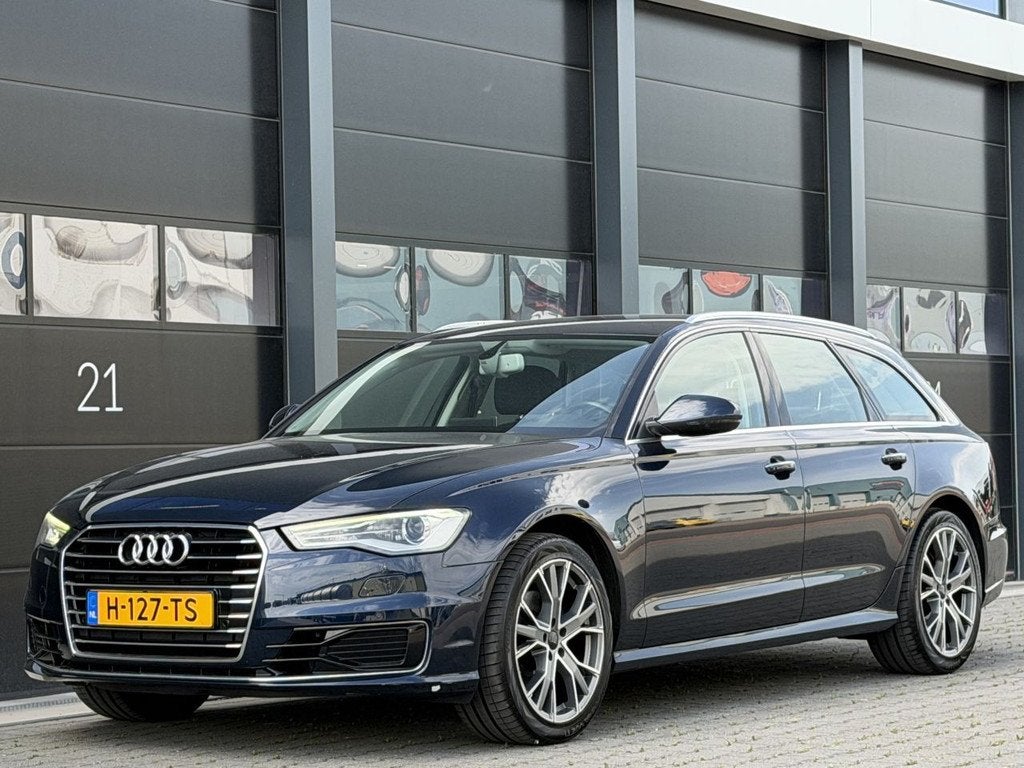 Audi A6 2.0 TDI Navi Camera Leer EURO-6 (bj 2016, automaat), Auto's, Audi, Automaat, Euro 5, 150 pk, Blauw