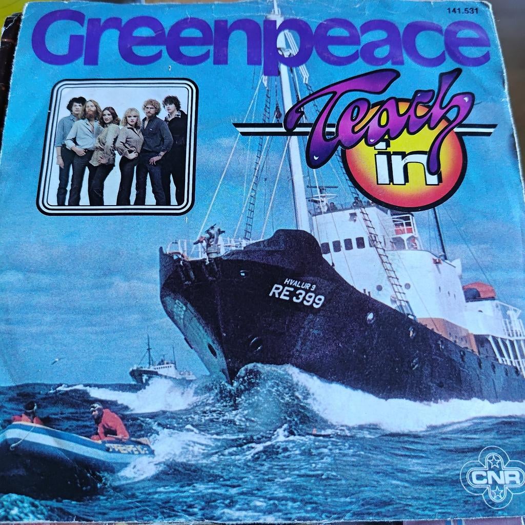 Teach-In - Greenpeace (Single, 1977), Ophalen of Verzenden, 1970 - 1979, Gebruikt, 7 inch