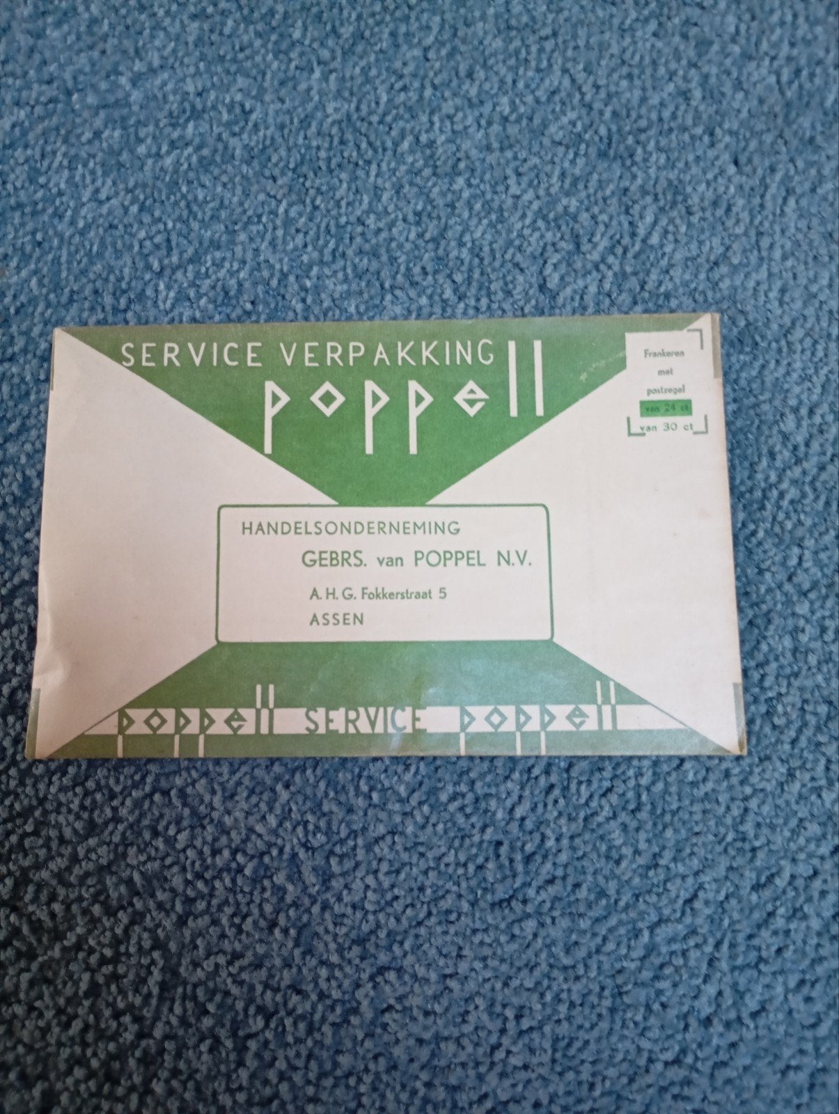Vintage Poppel envelop Service verpakking izgst, Ophalen of Verzenden, Gebruiksvoorwerp