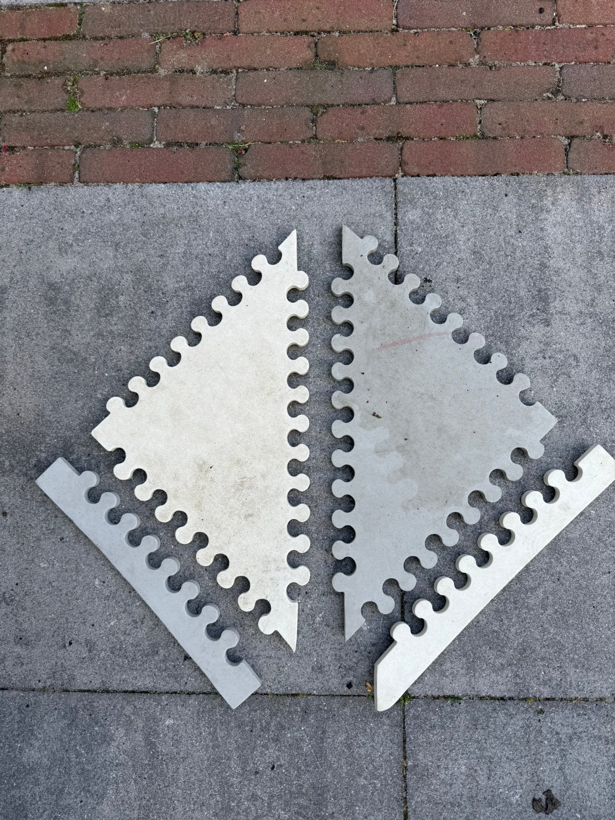 Foam puzzeltegels EVA – wit en grijs – 35  35  1 cm, Ophalen, Zo goed als nieuw