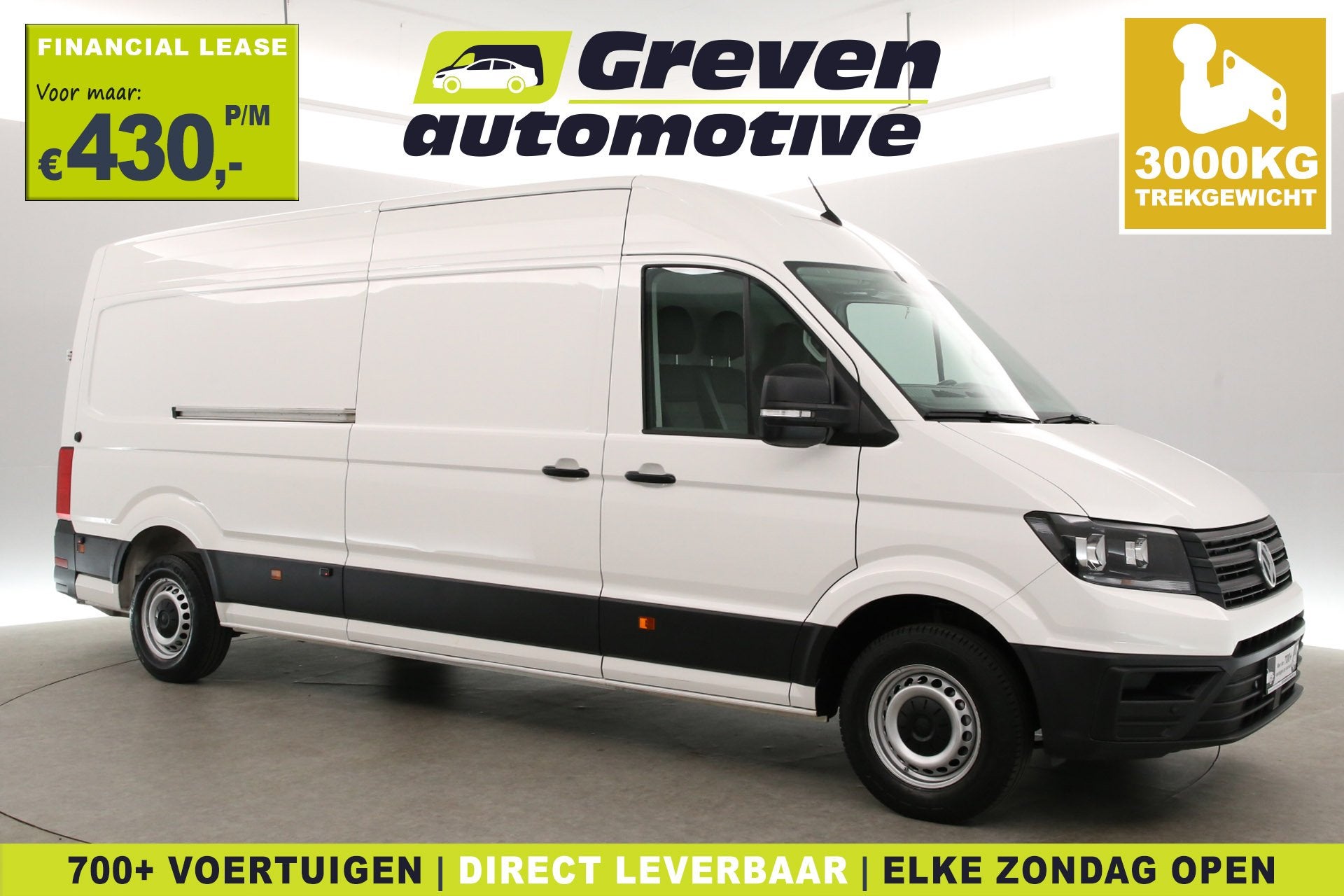 Volkswagen Crafter 2.0 TDI L4H3 177PK | 3000kg Trekgew. | Au, Auto's, Stof, Gebruikt, Euro 6, Volkswagen