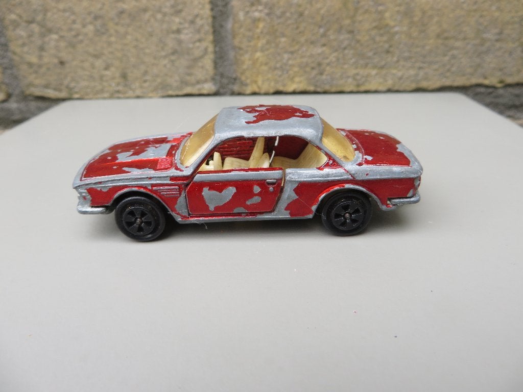 Majorette BMW 3.0 CSL donkerrood, Ophalen of Verzenden, Gebruikt, Auto